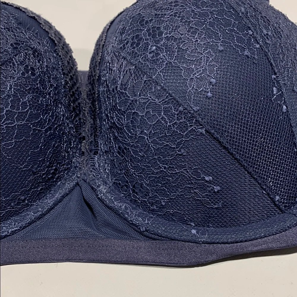 Victoria’s Secret - 32DD - 7139 -‎ Elegant Lace Women's Bra in Navy Blue